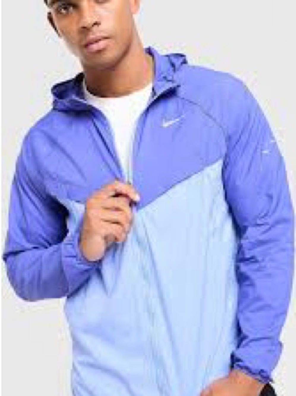 Nike Men’s Two-Tone Light & Royal Blue Hooded Jacket